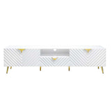 Gaines White High Gloss Finish Tv Stand