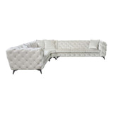 Atronia Beige Fabric Sectional Sofa