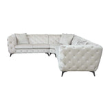 Atronia Beige Fabric Sectional Sofa