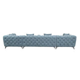 Atronia Deep Green Fabric Sectional Sofa