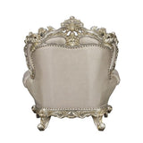 Danae Fabric, Champagne & Gold Finish Chair