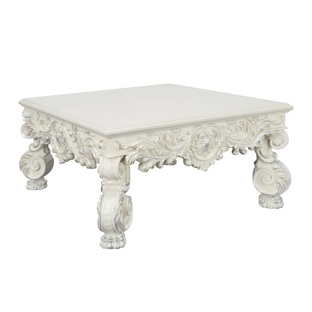 Adara Antique White Finish Coffee Table