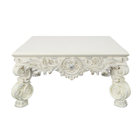 Adara Antique White Finish Coffee Table