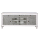 Katia Rustic Gray & Weathered White Finish Tv Stand