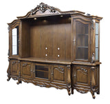 Latisha Antique Oak Finish Entertainment Center