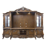 Latisha Antique Oak Finish Entertainment Center