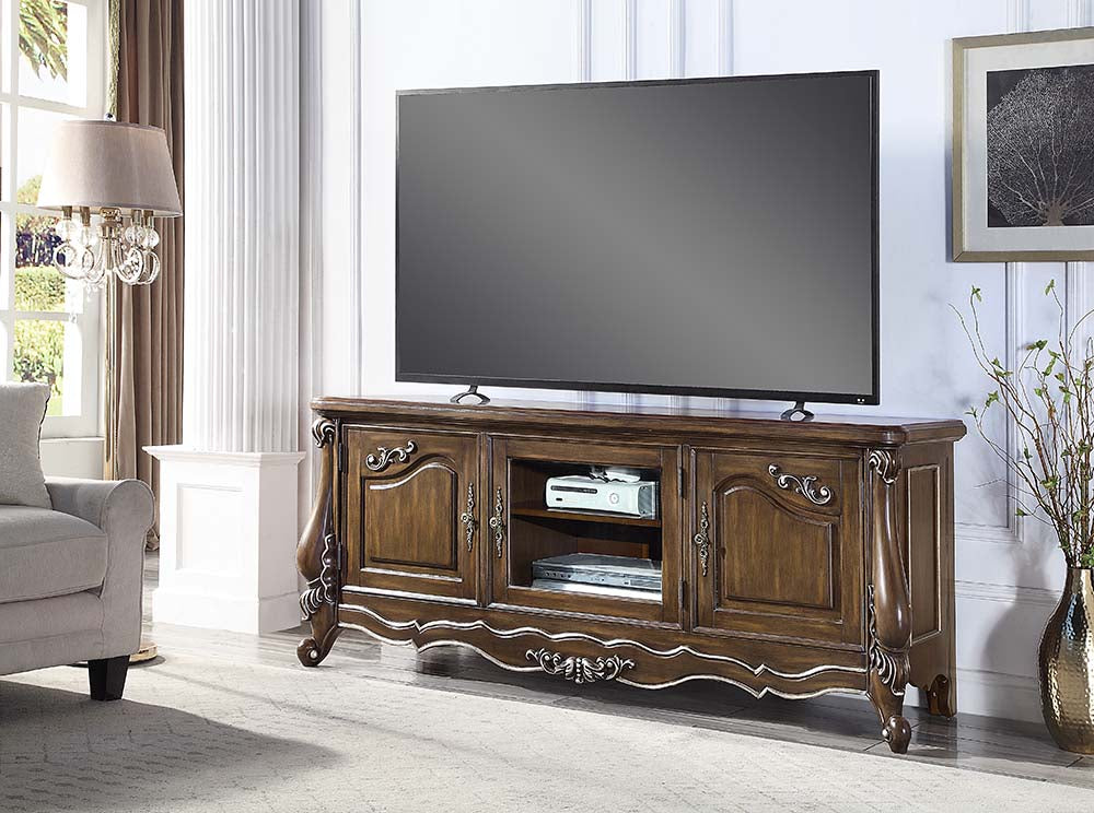 Latisha Antique Oak Finish Tv Stand