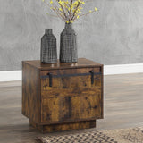 Bellarosa Rustic Oak Finish End Table