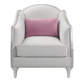 Kasa Beige Linen & Champagne Finish Chair