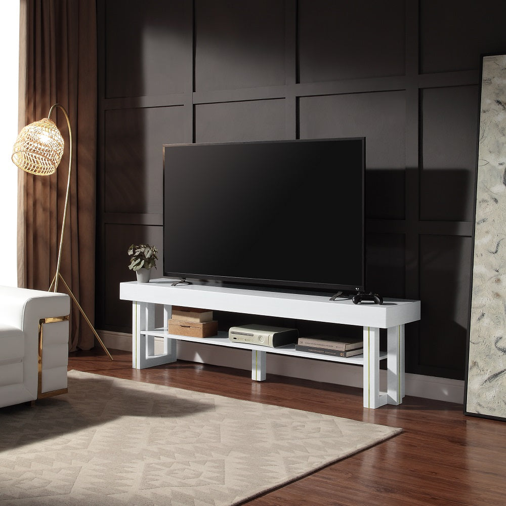 Paxley White High Gloss Finish Tv Stand