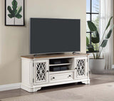 Florian Oak & Antique White Finish Tv Stand