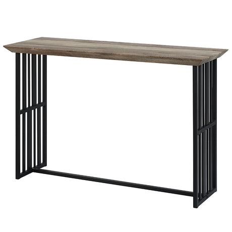 Zudora Antique Oak & Black Finish Sofa Table