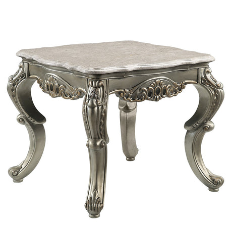 Miliani End Table W/Marble Top