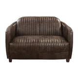 Brancaster Antique Slate Top Grain Leather Loveseat