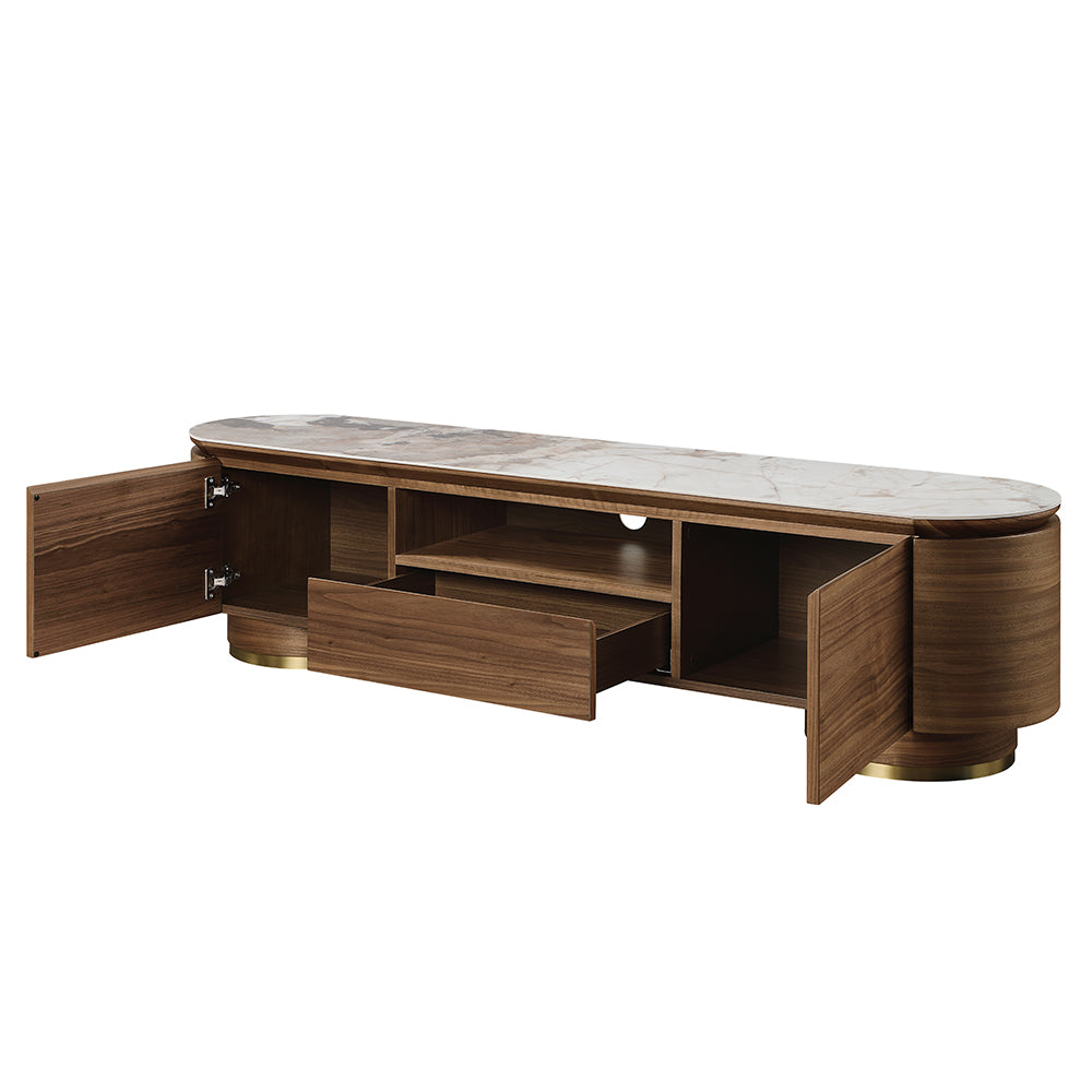 Willene TV Stand w/Ceramic Top