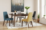 Lyncott Dining Room Set With Blue Chairs