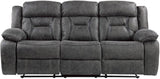 Madrona Hill Gray Double Reclining Living Room Set