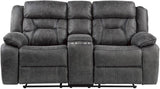 Madrona Hill Gray Double Reclining Living Room Set