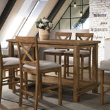 Martha II Counter Height Dining Room Set (Weathered Oak)