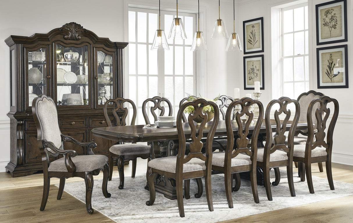 Maylee Dark Brown Extendable Dining Room Set