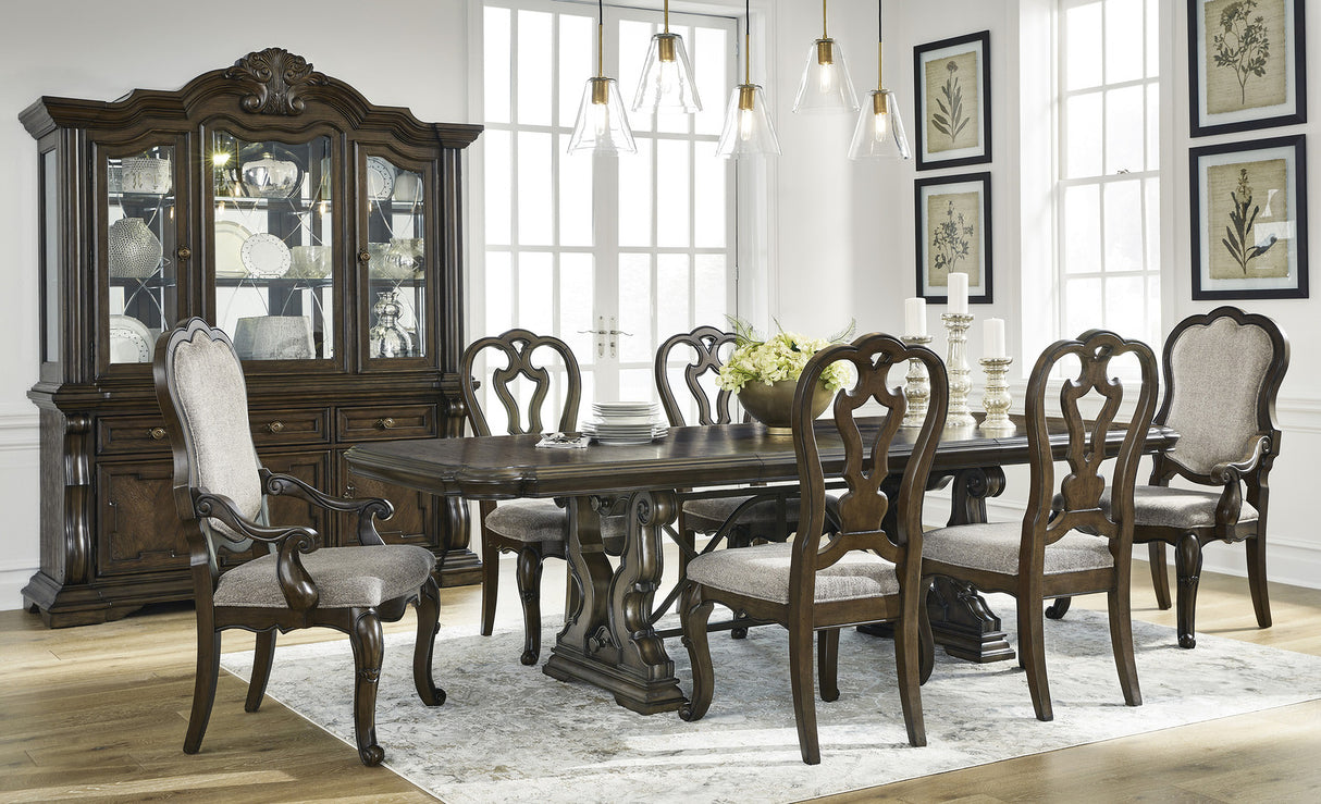 Maylee Dark Brown Extendable Dining Room Set