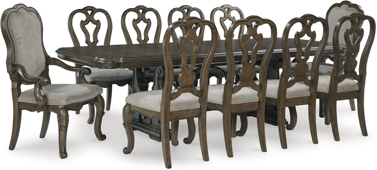 Maylee Dark Brown Extendable Dining Room Set