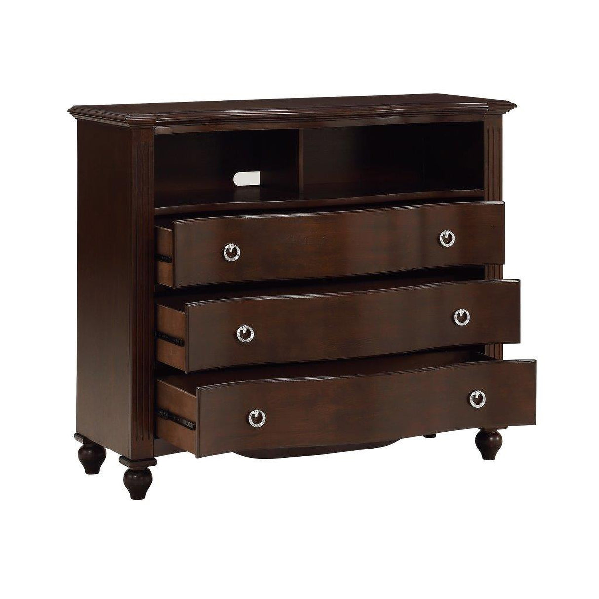 Meghan Espresso Youth Lounge Bookcase Storage Bedroom Set