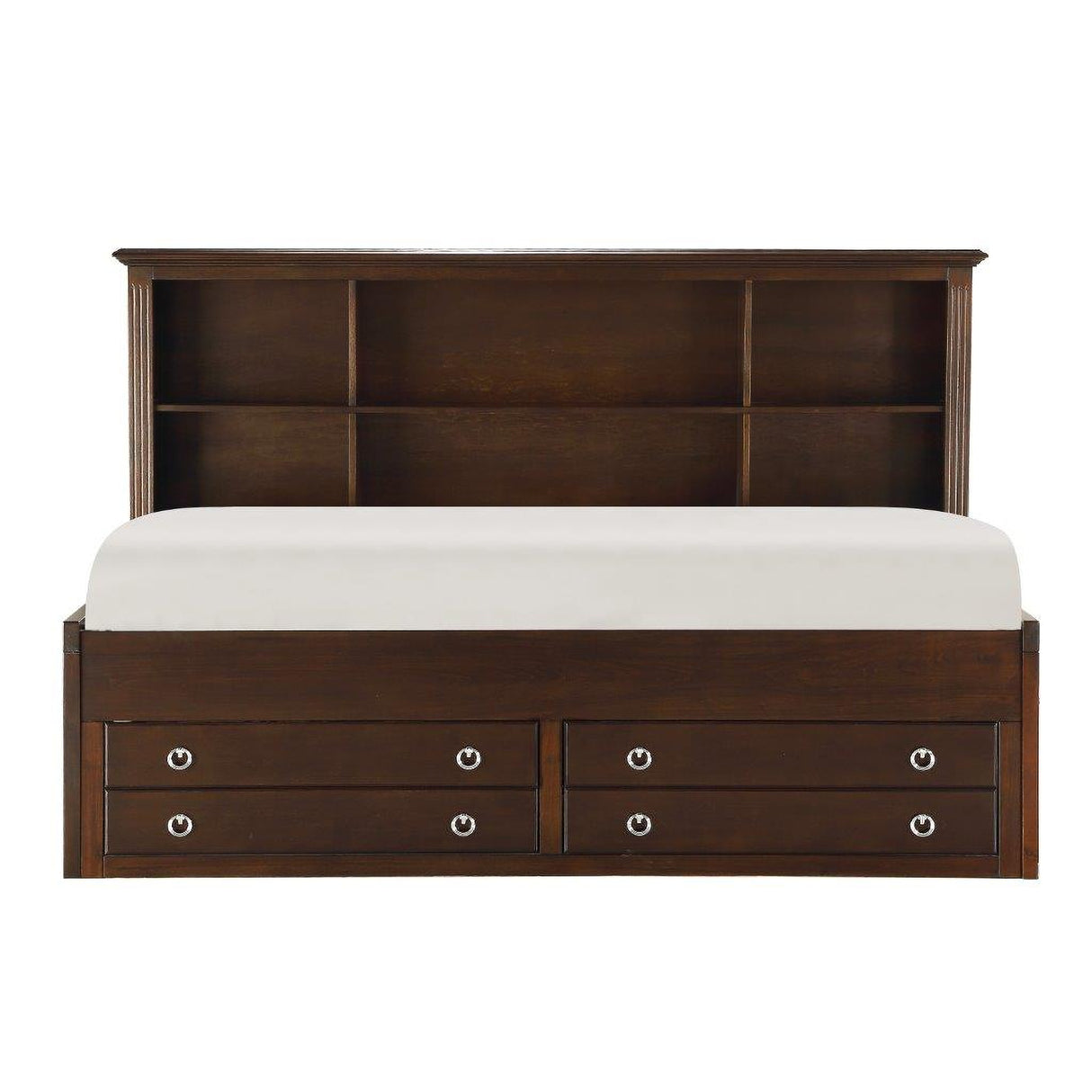 Meghan Espresso Youth Lounge Bookcase Storage Bedroom Set