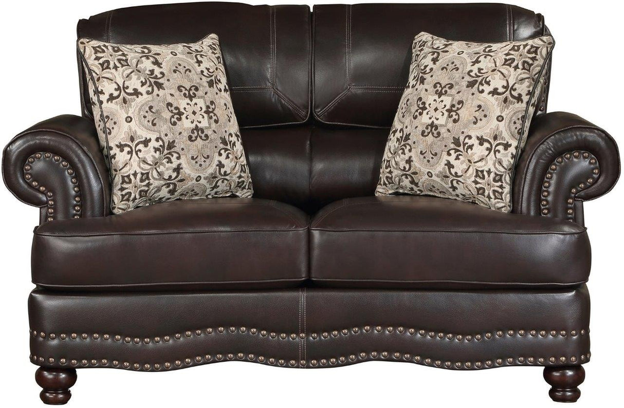 Milford Living Room Set In Brown