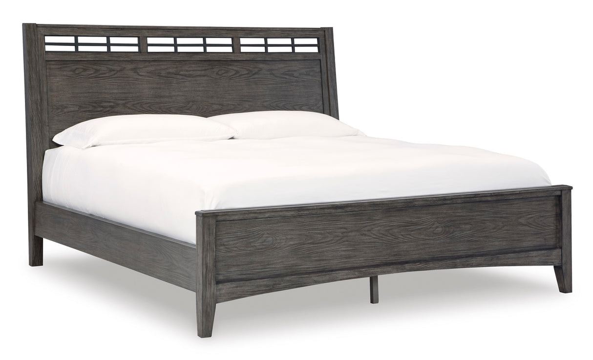 Montillan Panel Bedroom Set In Grayish Brown