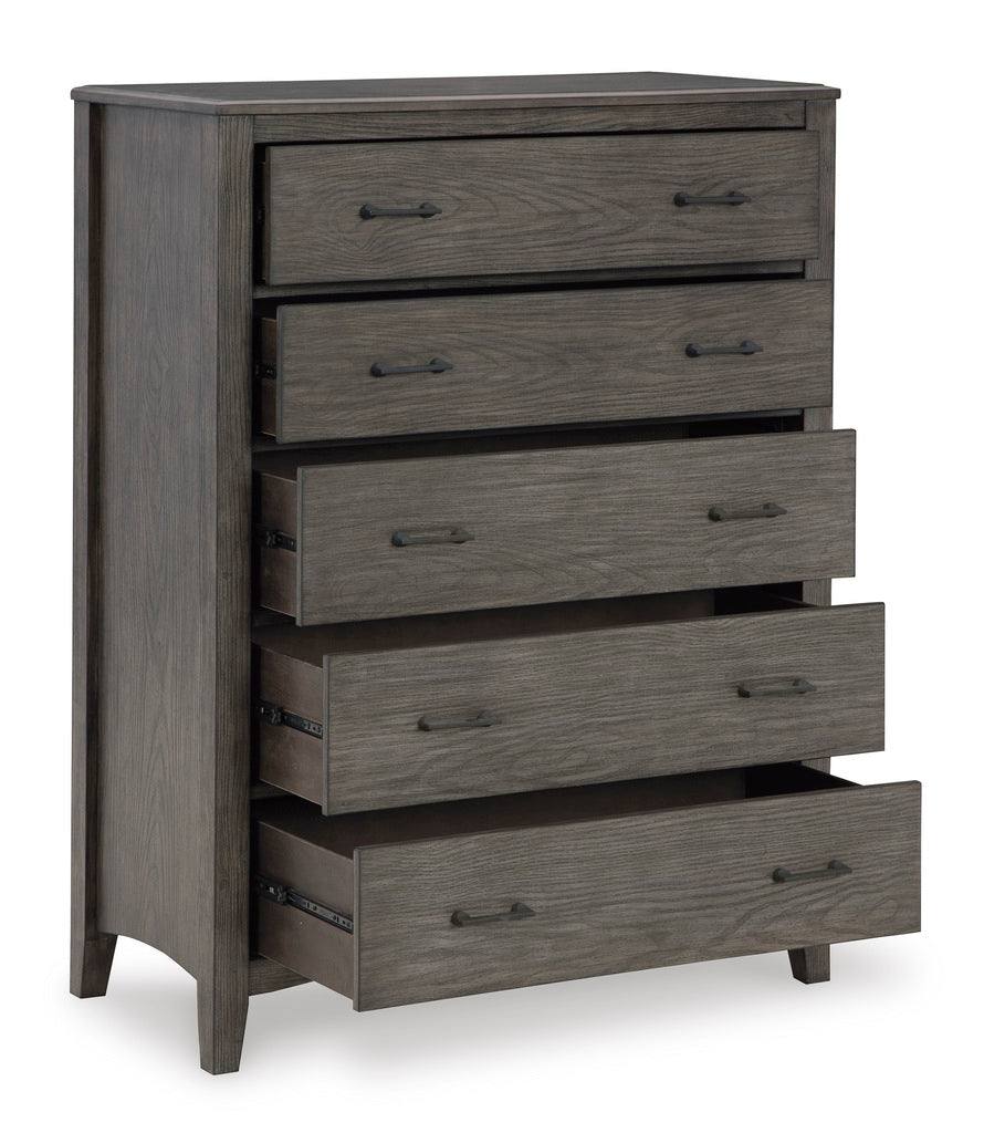 Montillan Panel Bedroom Set In Grayish Brown