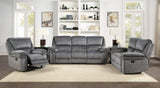 Muirfield Gray Double Reclining Living Room Set