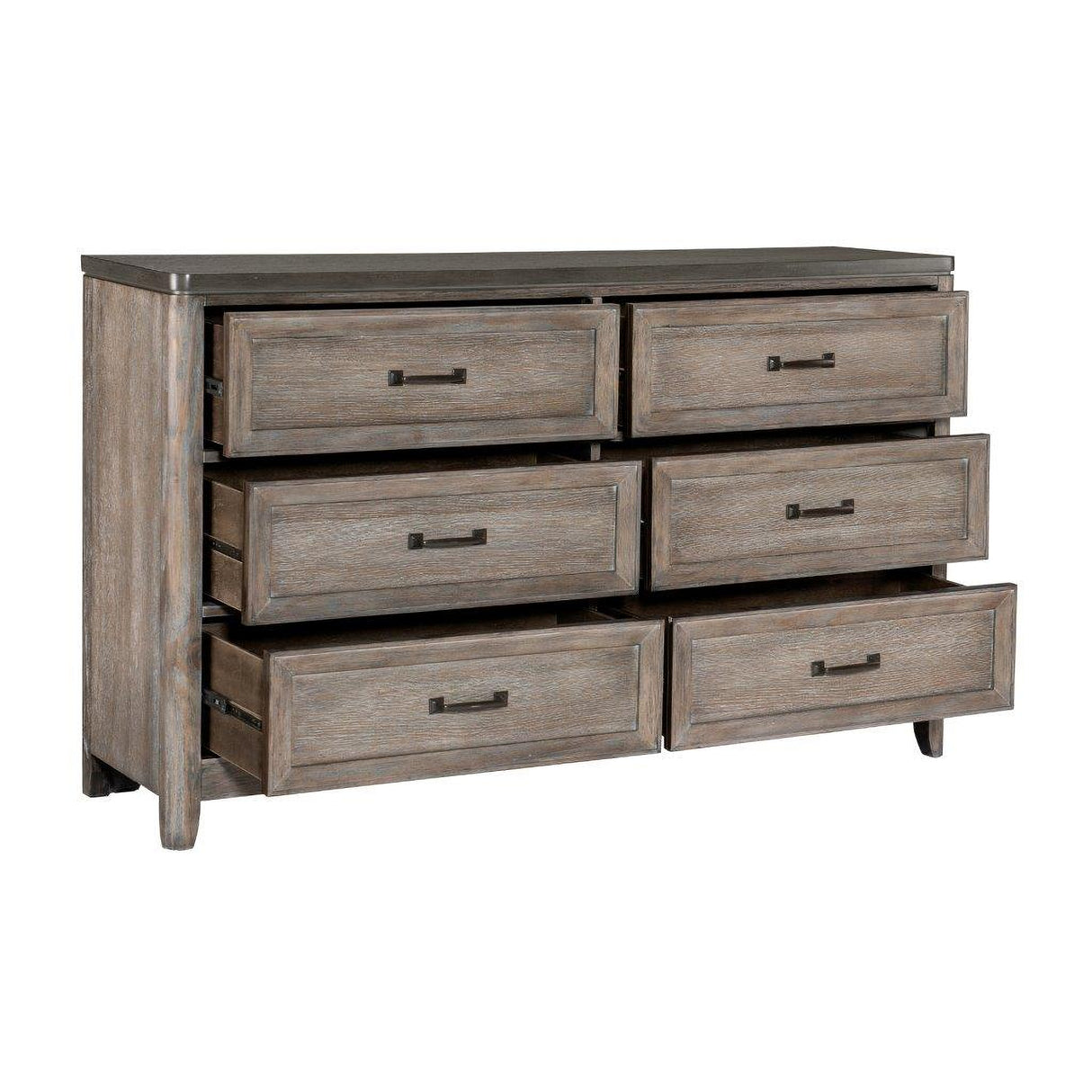 Newell Gray And Oak Panel Bedroom Set