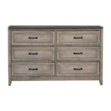 Newell Gray And Oak Panel Bedroom Set