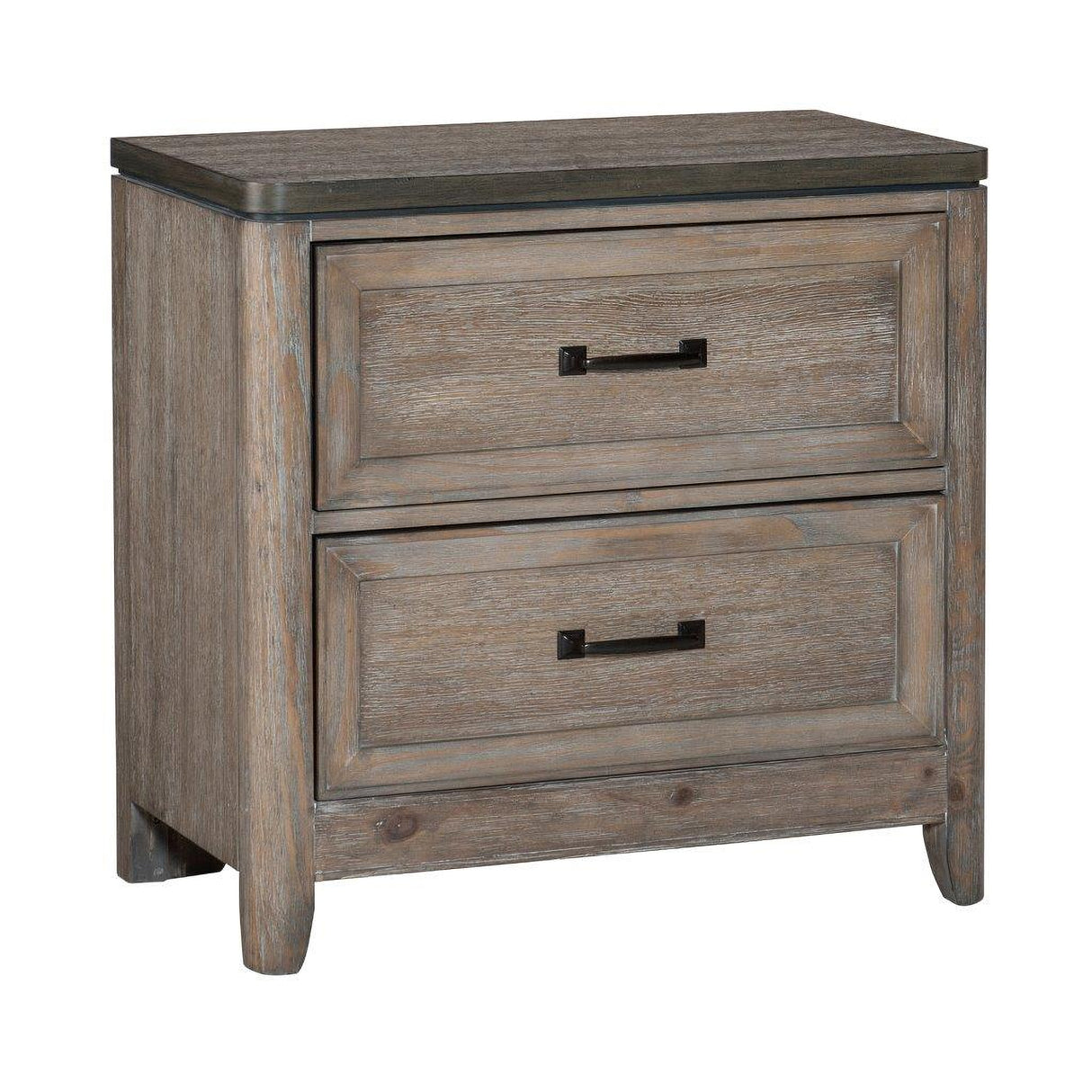 Newell Gray And Oak Panel Bedroom Set