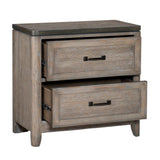 Newell Gray And Oak Panel Bedroom Set