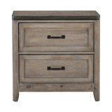 Newell Gray And Oak Panel Bedroom Set