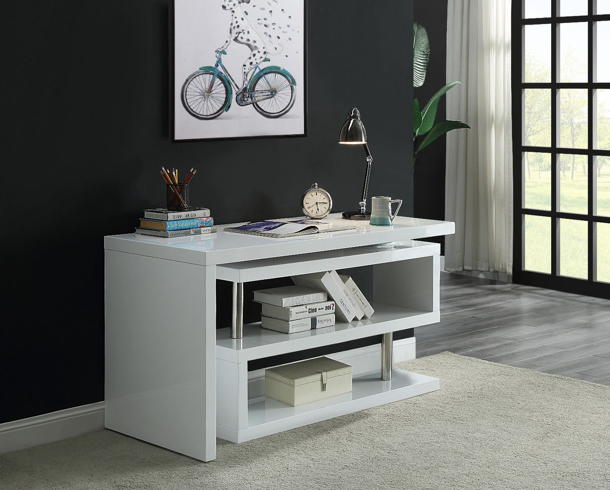 Buck White High Gloss Finish Ii Writing Desk