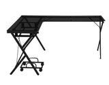 Dazenus Black Glass Top & Black Finish Desk