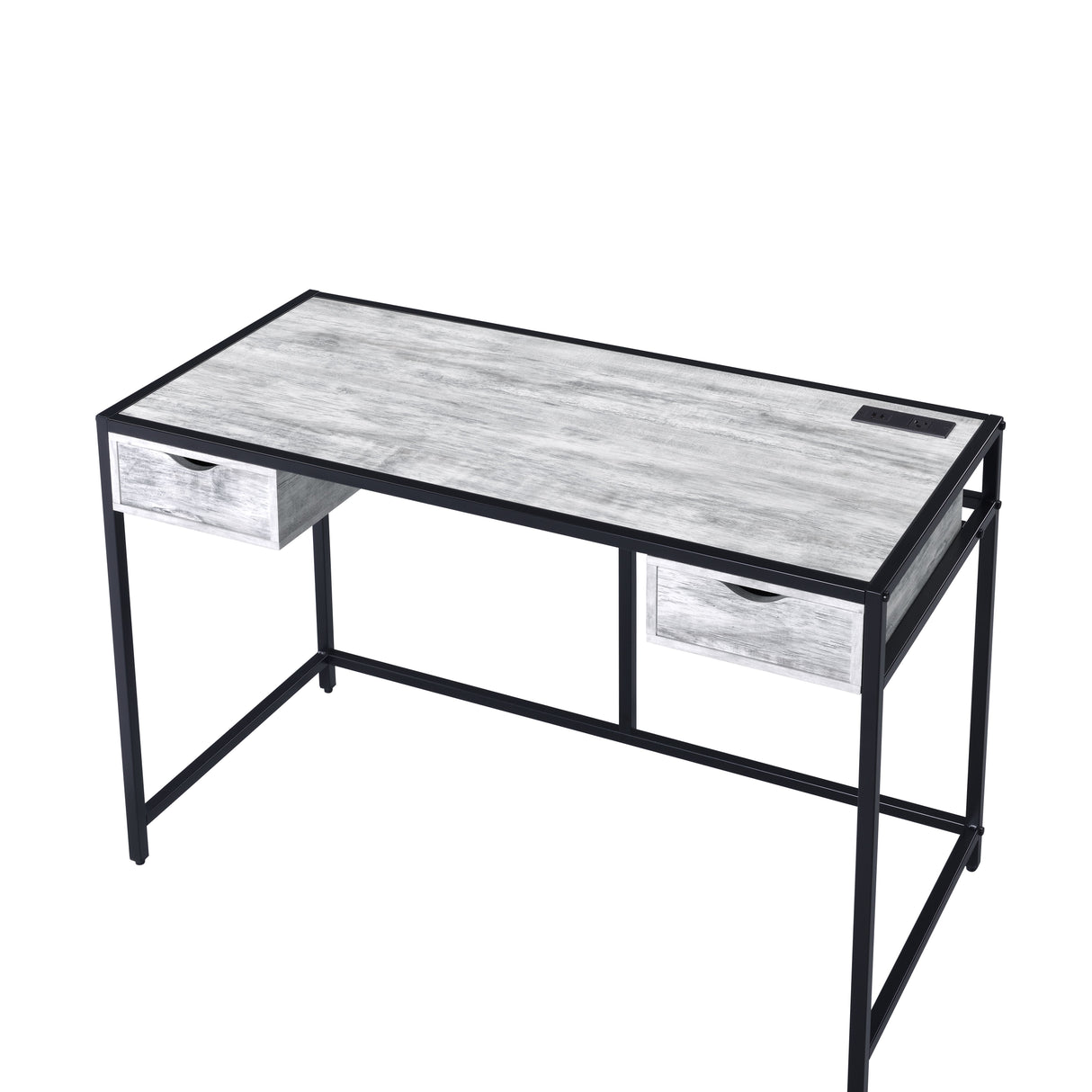 Wearn Weathered Gray & Black Finish Writing Desk