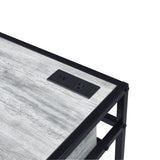 Wearn Weathered Gray & Black Finish Writing Desk