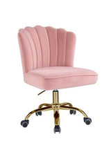 Moyle Rose Quartz Velvet & Gold Finish Office Chair