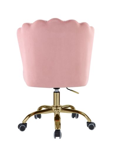 Moyle Rose Quartz Velvet & Gold Finish Office Chair