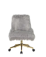 Arundell Gray Faux Fur & Gold Finish Ii Office Chair