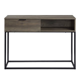 Galeno Rustic Oak & Black Finish Writing Desk