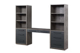 Estevon Gray Oak Finish Bookshelf