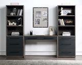 Estevon Gray Oak Finish Bookshelf