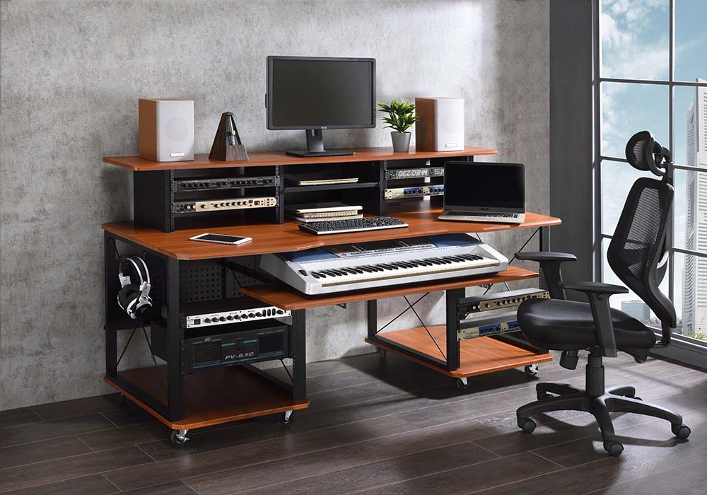 Megara Cherry & Black Finish Music Desk