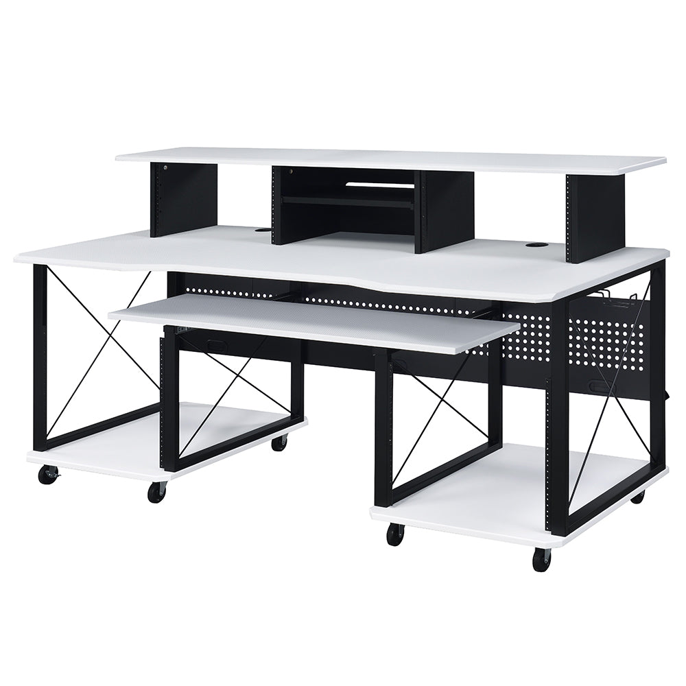 Megara White & Black Finish Music Desk