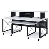 Megara White & Black Finish Music Desk